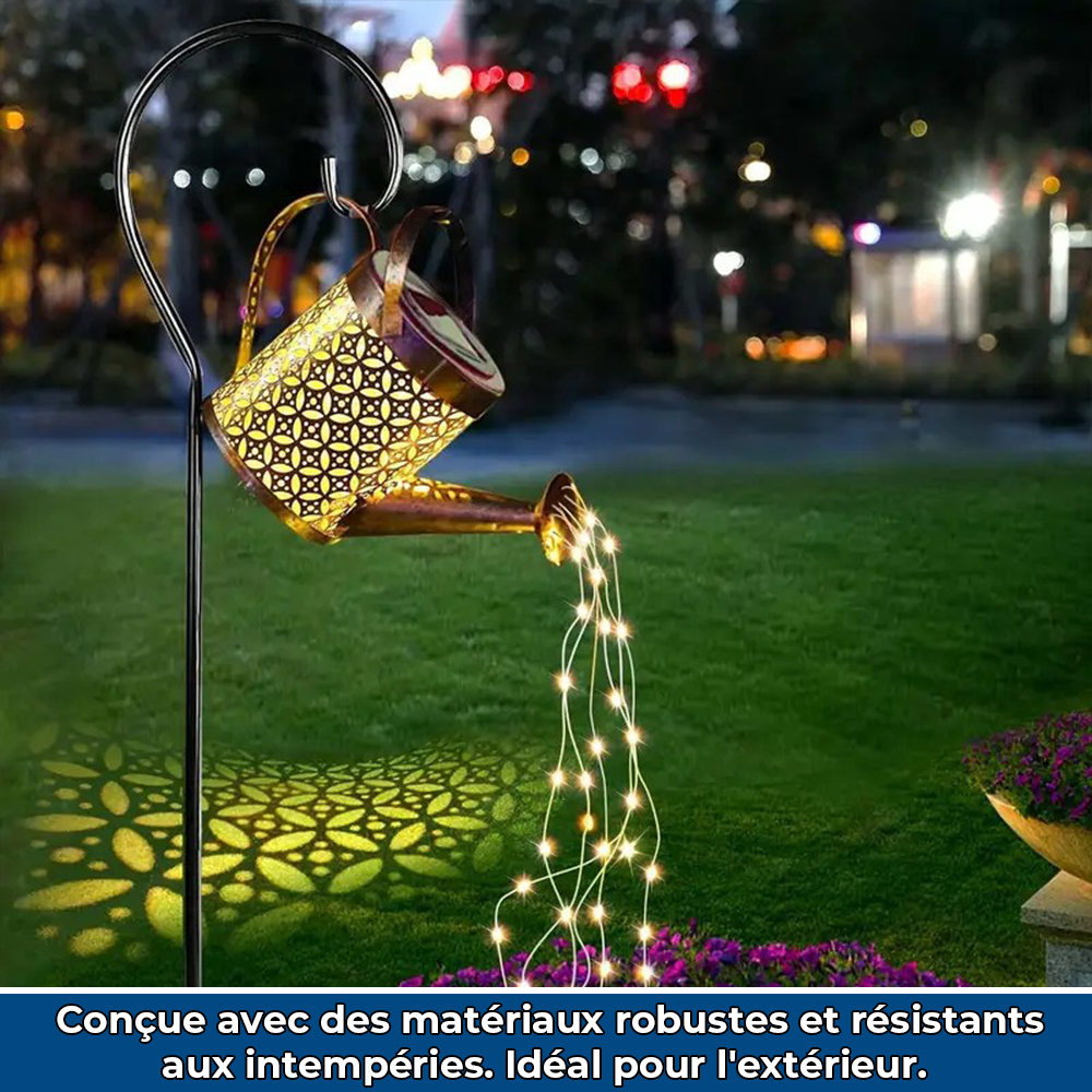 Lampe solaire arrosoir de jardin