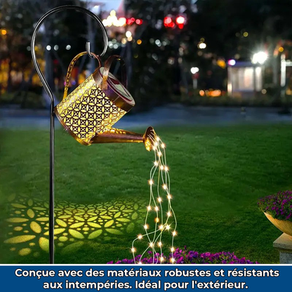 Lampe solaire arrosoir de jardin