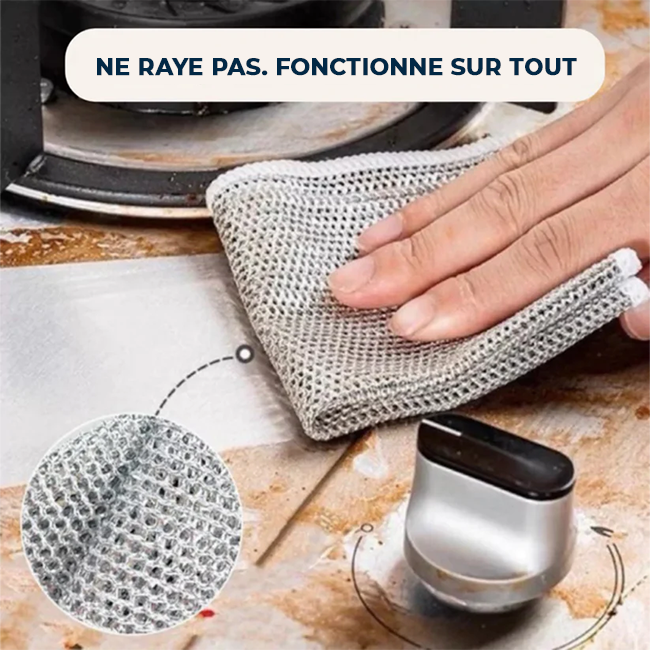 KitchenClean - Chiffons magiques en laine d'acier